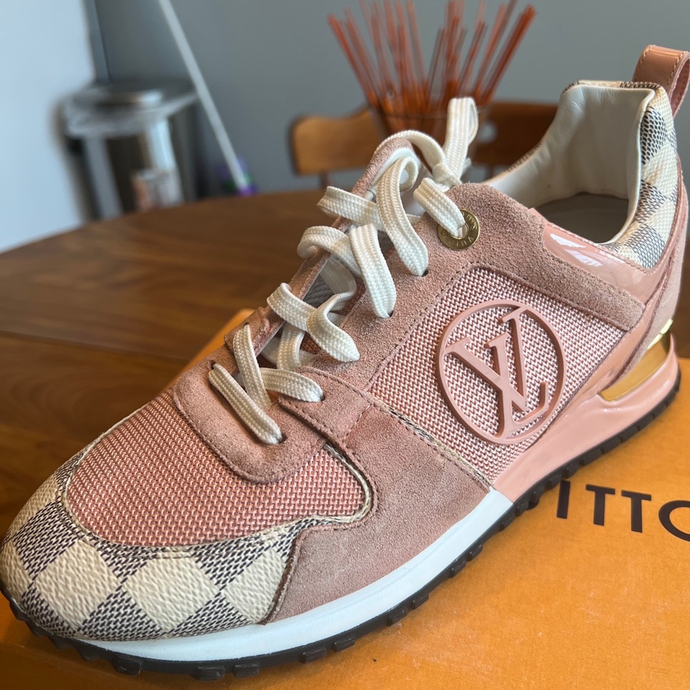 Louis Vuitton Checkered Pink Sneakers